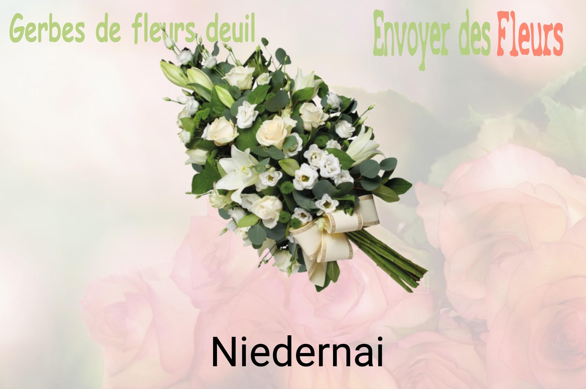 Gerbe de fleurs de deuil livrée à Niedernai